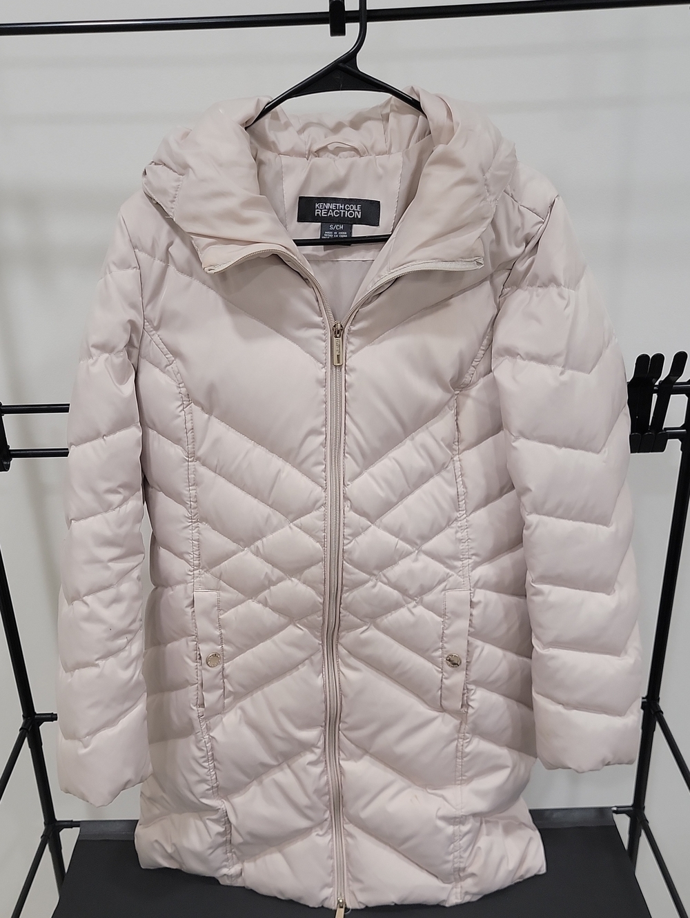 Kenneth Cole Reaction Women's Pale Blush Quilted Puffer Coat